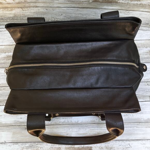 VTG Y2K Juicy Couture Purse Black Leather Studded Satchel Bikercore Grunge Goth - Picture 7 of 16